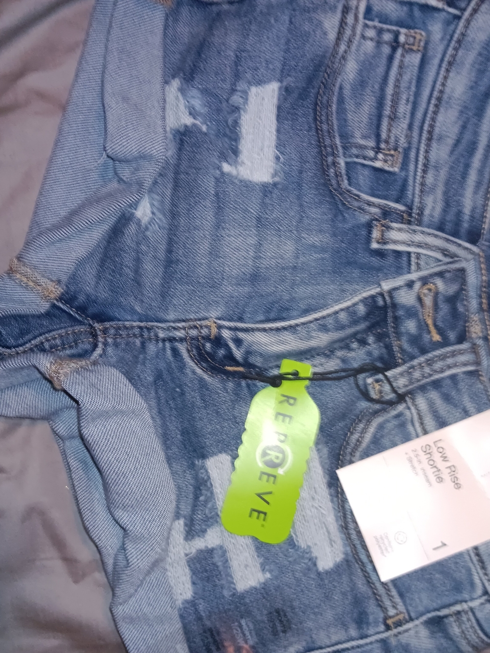 SO Distressed Light Blue Denim Jean Shorts
